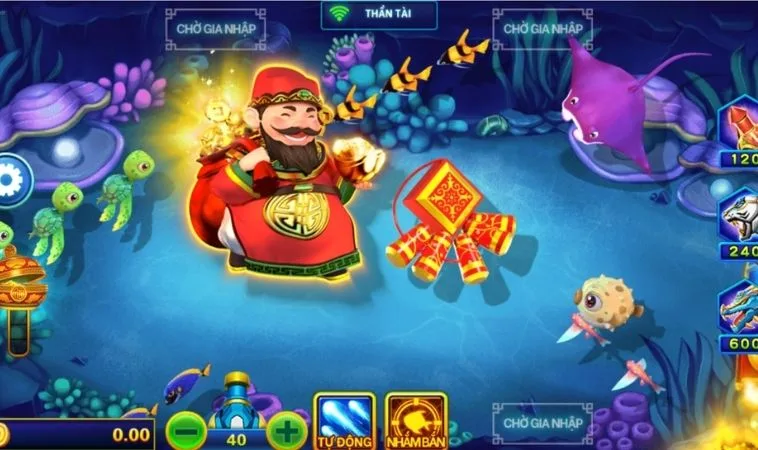 Giao diện chơi Bắn Cá Thần Tài Tại Crown88