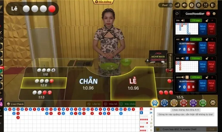 Bàn cược Xóc Đĩa Tại Crown88